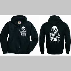 Punk Rock skull mikina na zips s kapucou stiahnuteľnou šnúrkami